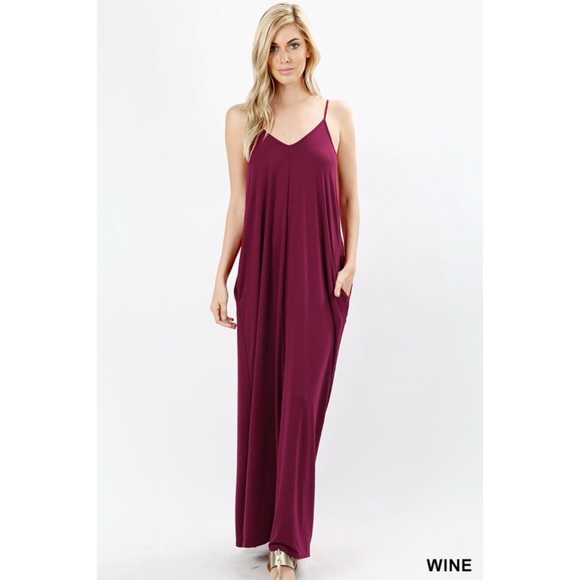 Hannah Beury Dresses & Skirts - LAST ONE!! Wine Maxi Dress with Pockets